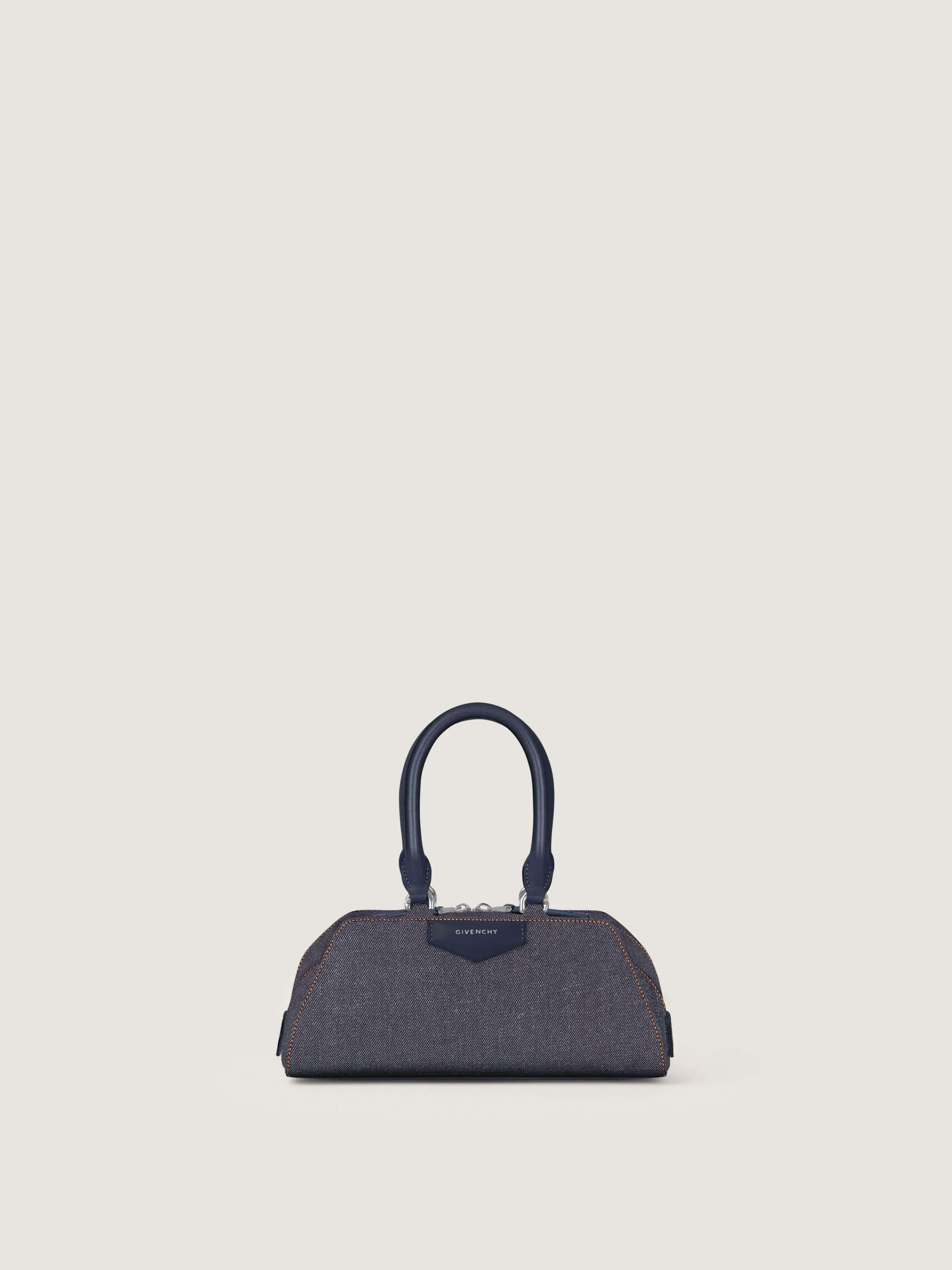 MINI ANTIGONA EAST-WEST BAG IN DENIM - 1