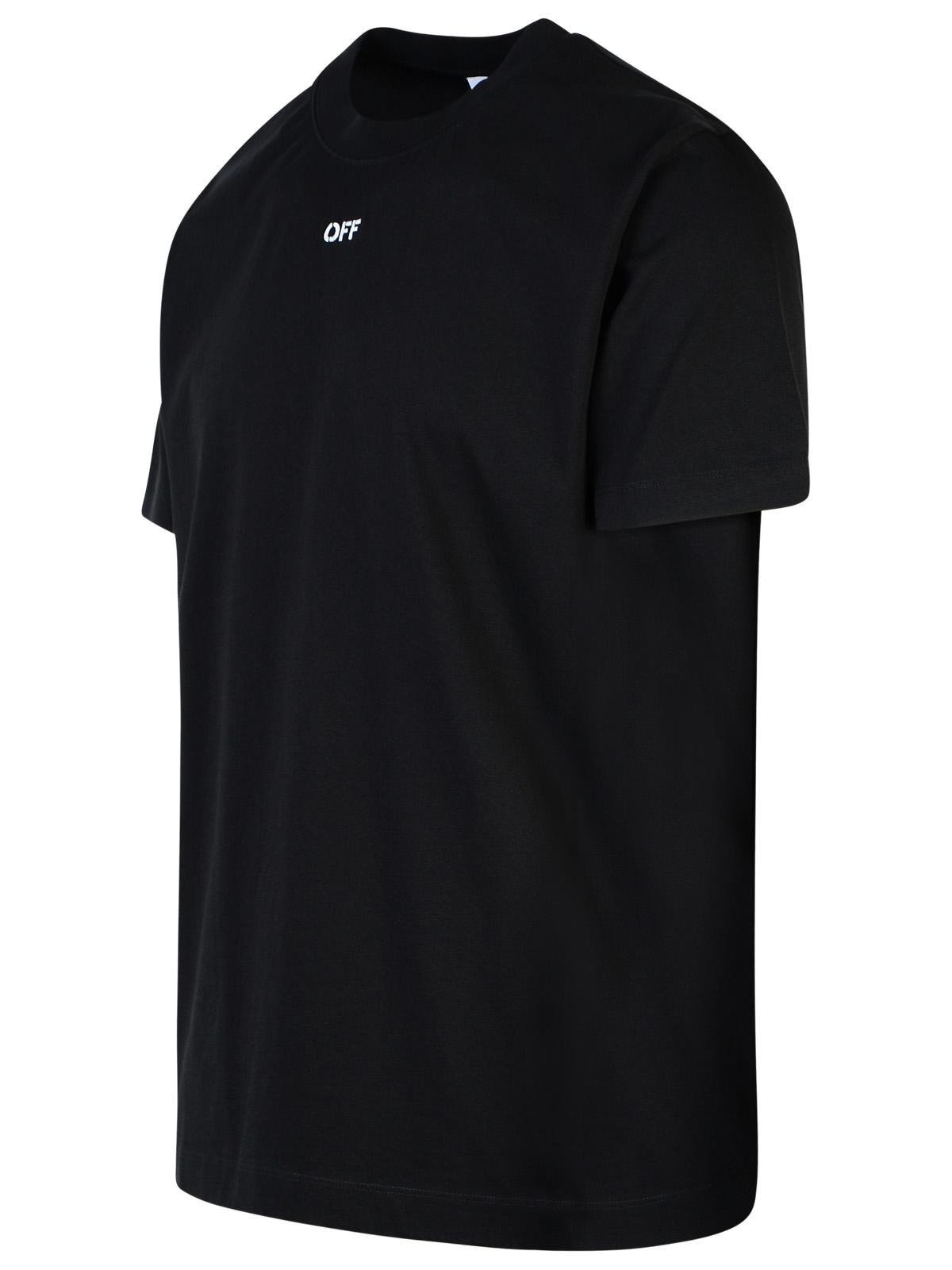 Off-White 'Stitch Arrow' Black Cotton T-Shirt Man - 2