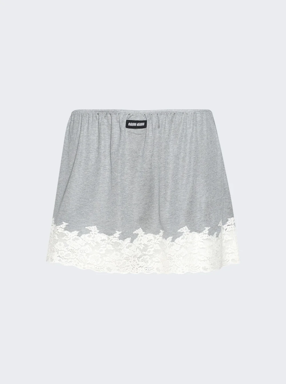 Jersey Seta Skirt Grigio - 1