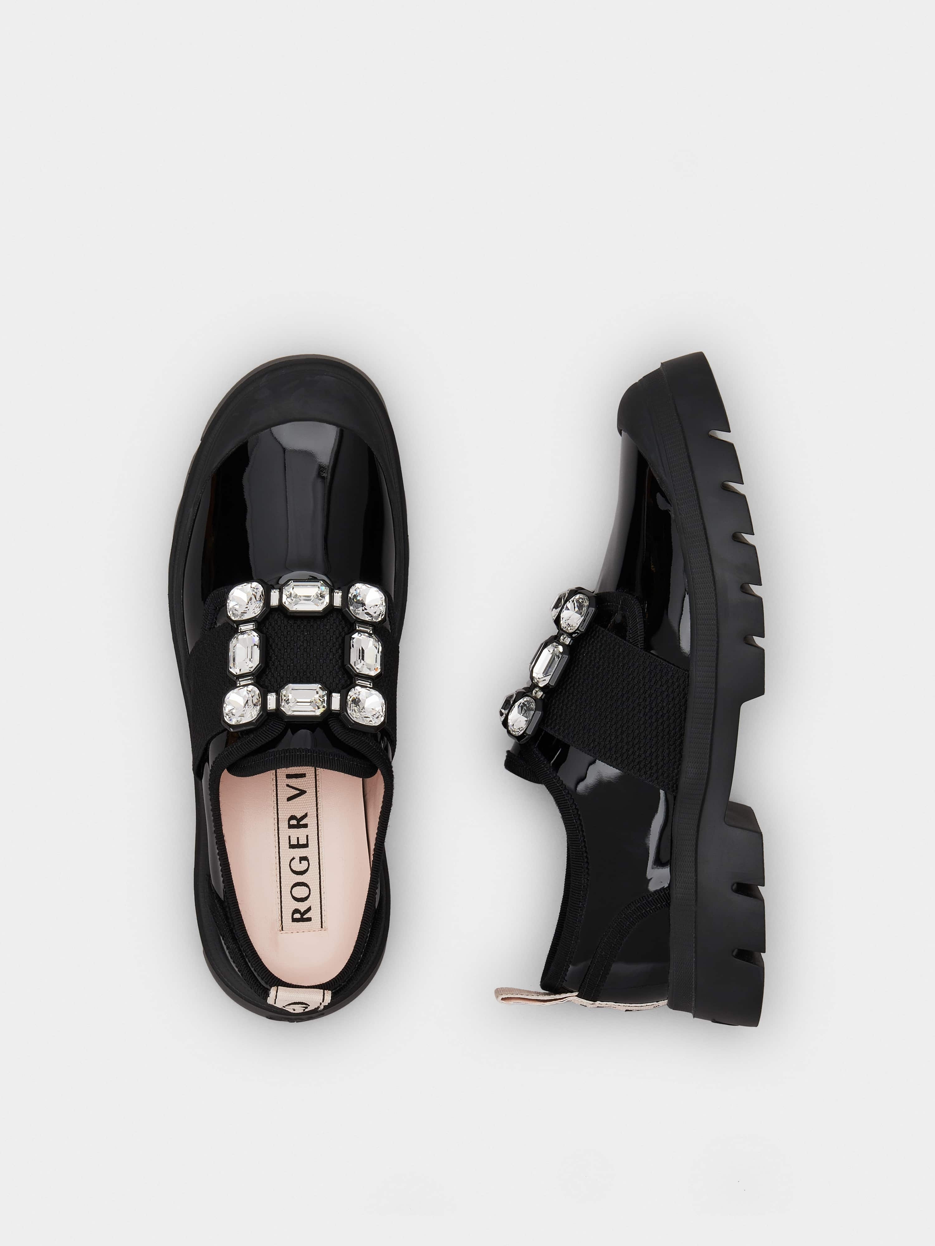 Walky Viv' Strass Buckle Sneakers in Patent Leather - 7