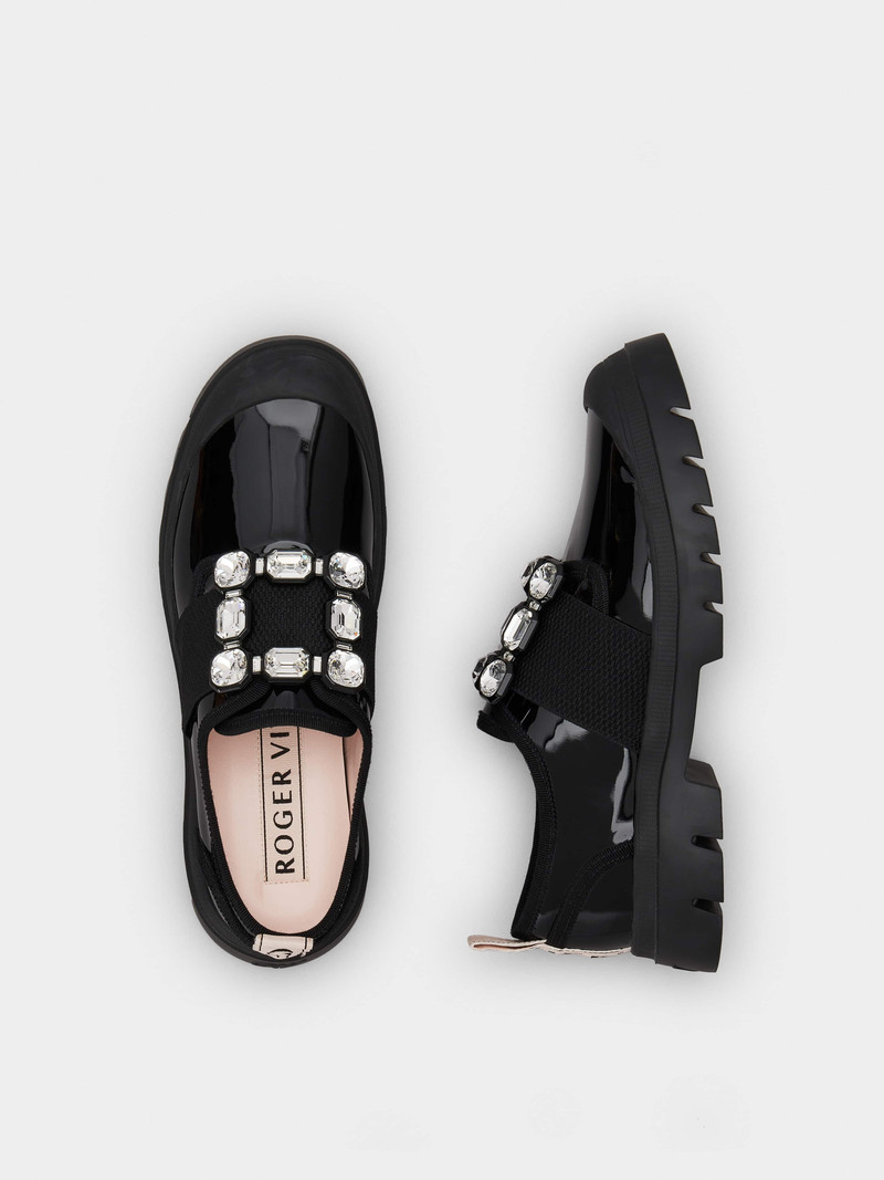 Walky Viv' Strass Buckle Sneakers in Patent Leather 7