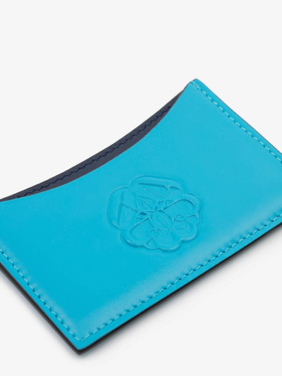 Alexander McQueen Curve Card Holder in Cerulean outlook