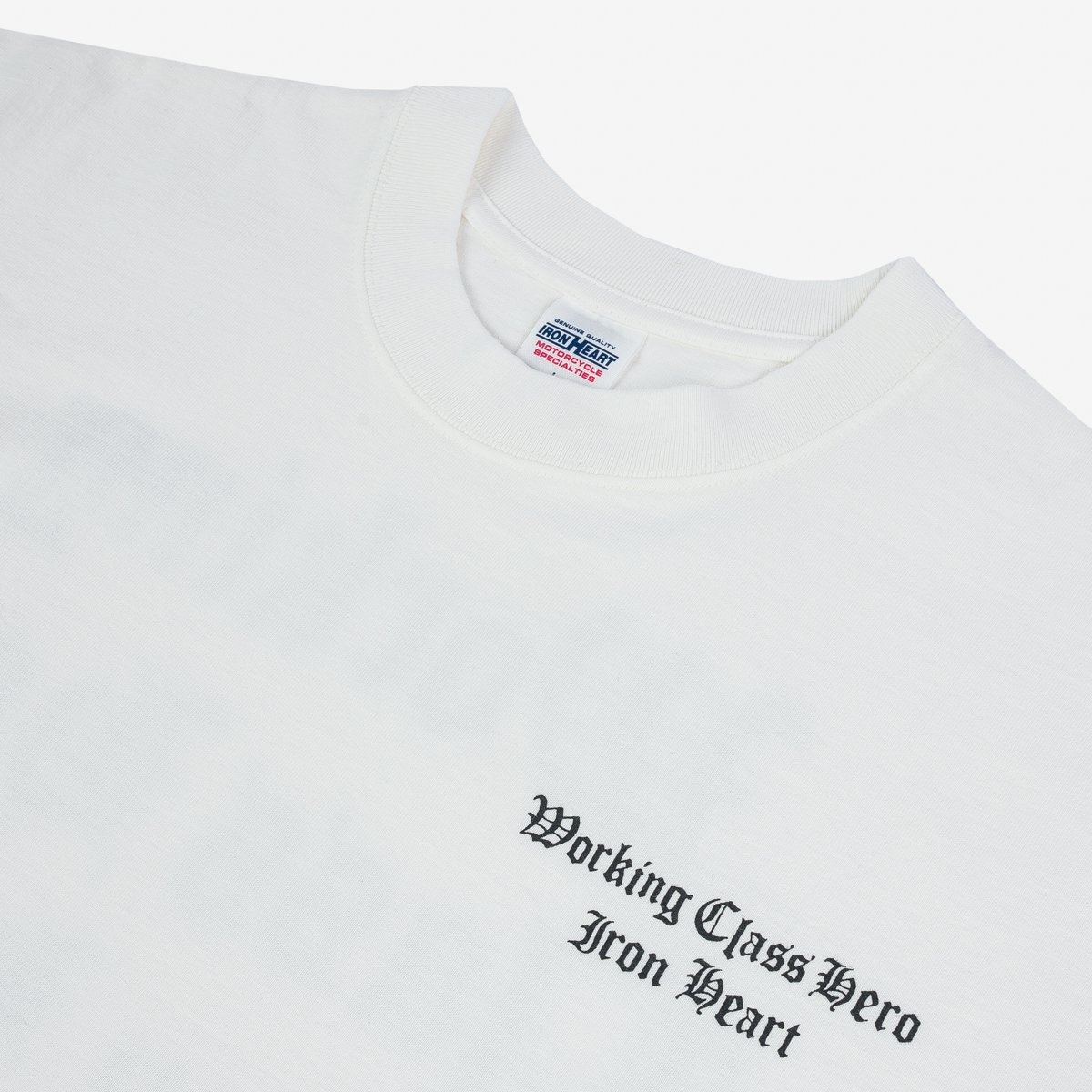 IHPT-2303-WHT 7.5oz Printed Loopwheel Crew Neck T-Shirt - White - 8