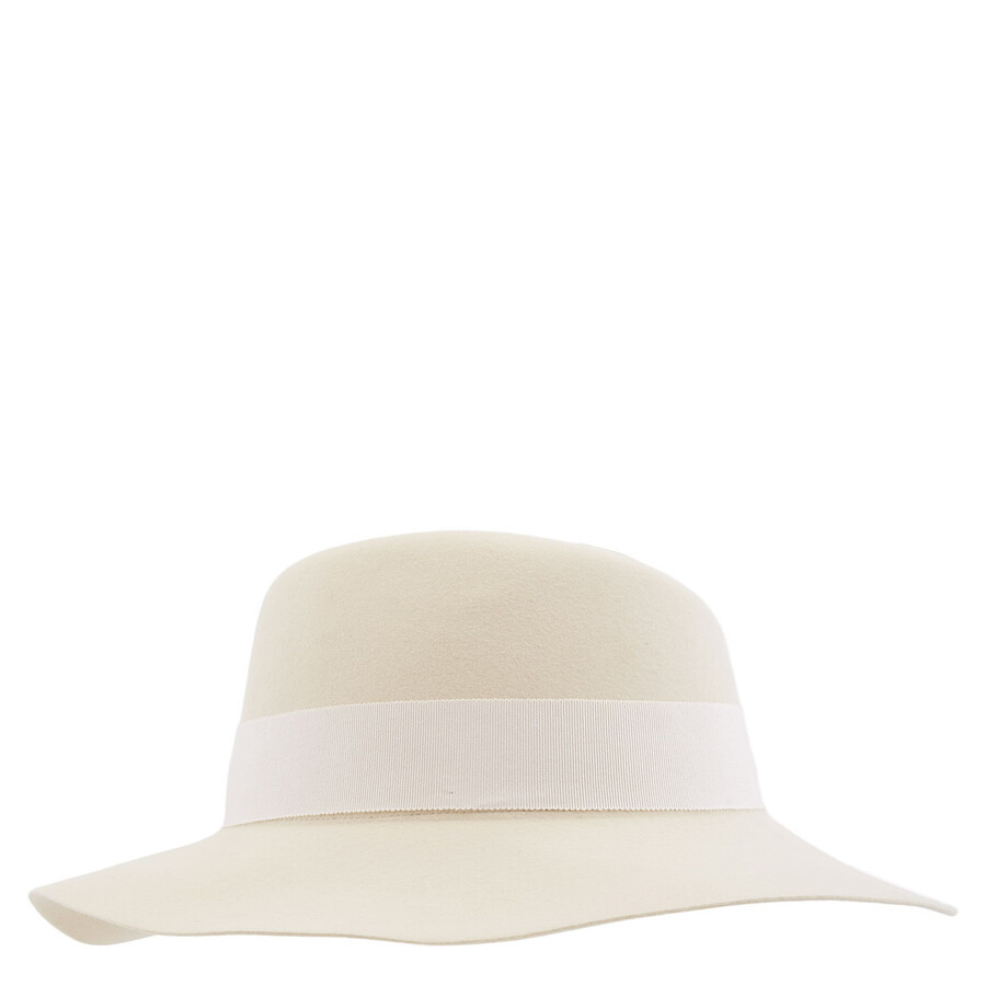 Maison Michel Ladies Beige Virginie Seed Pearl Felt Fedora Hat - 5