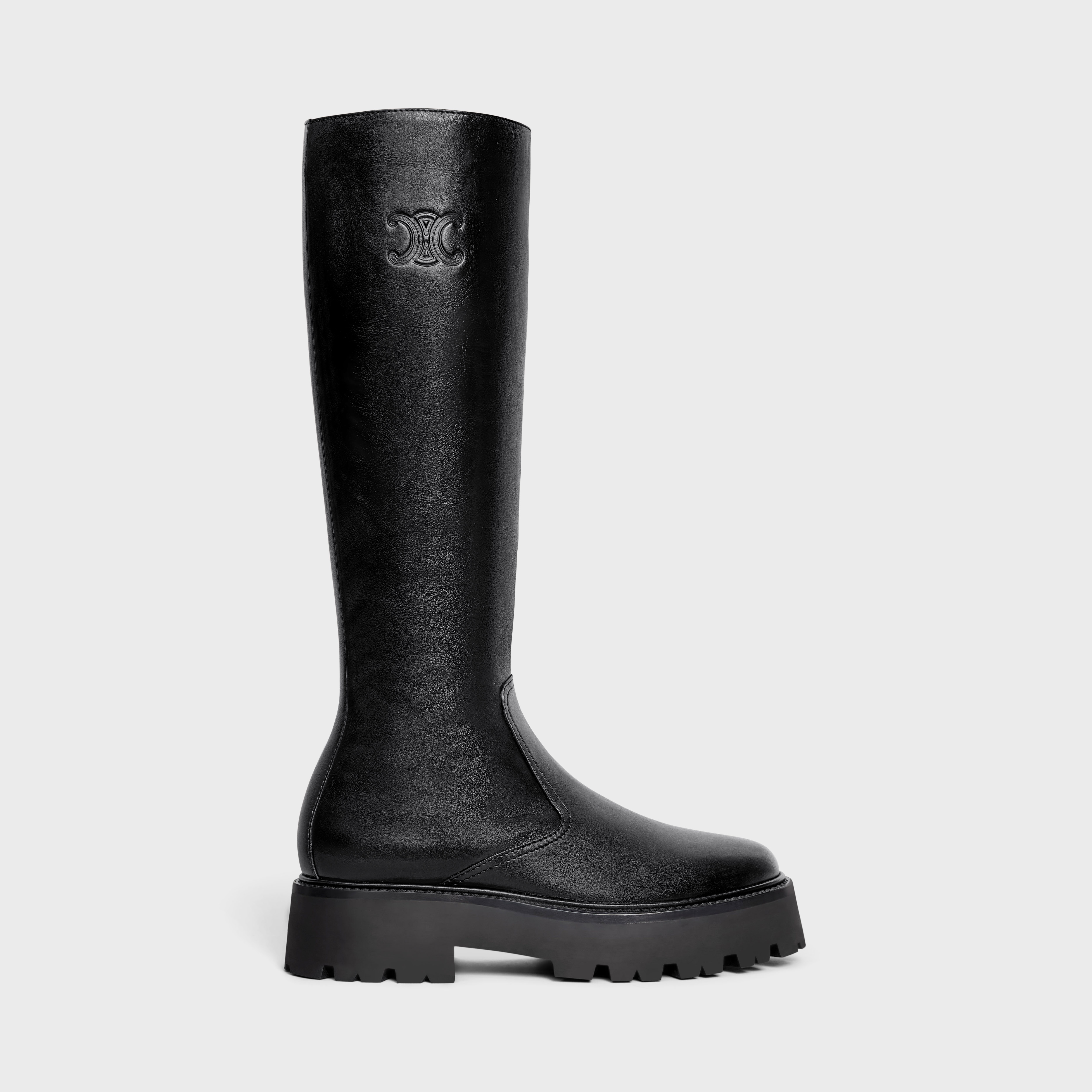CELINE BULKY ZIPPED BOOT WITH TRIOMPHE in Calfskin - 1