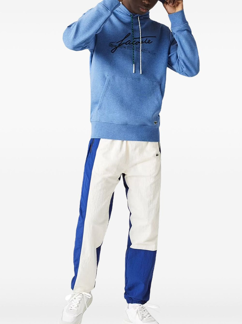 LACOSTE flecked cotton-fleece hoodie outlook