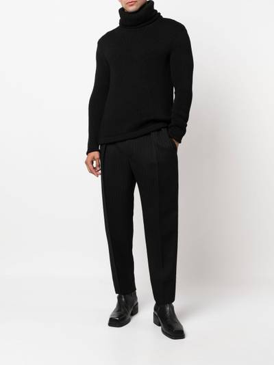 SAINT LAURENT pinstripe straight-leg trousers outlook