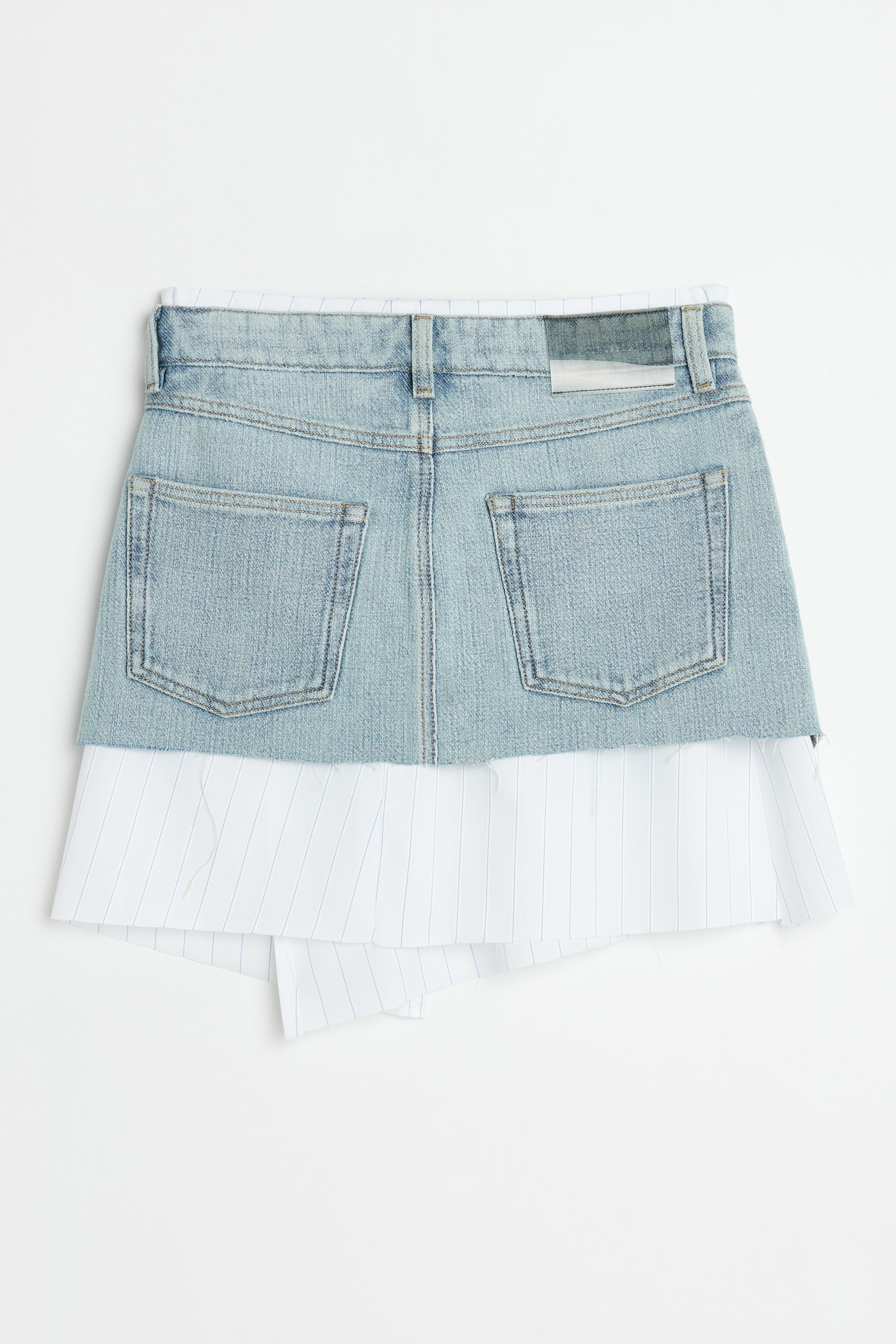 Our Legacy Mini Denim Skirt in Bleached Lurex Woof. 98% Cotton 2% Polyester. Womens Slim Fit Short S - 8