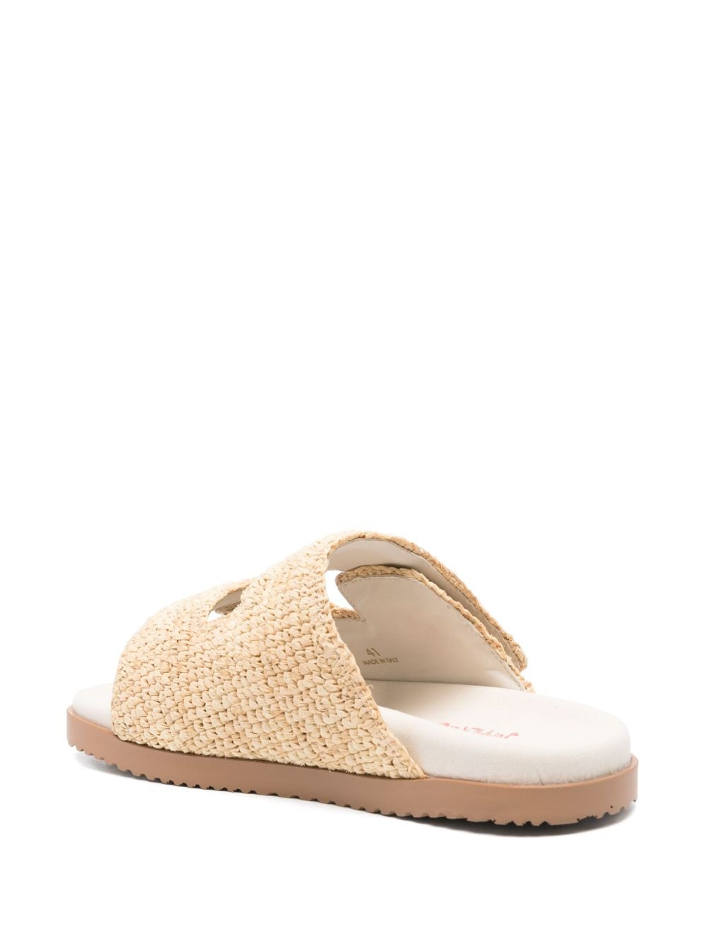 logo-embroidered slides - 3