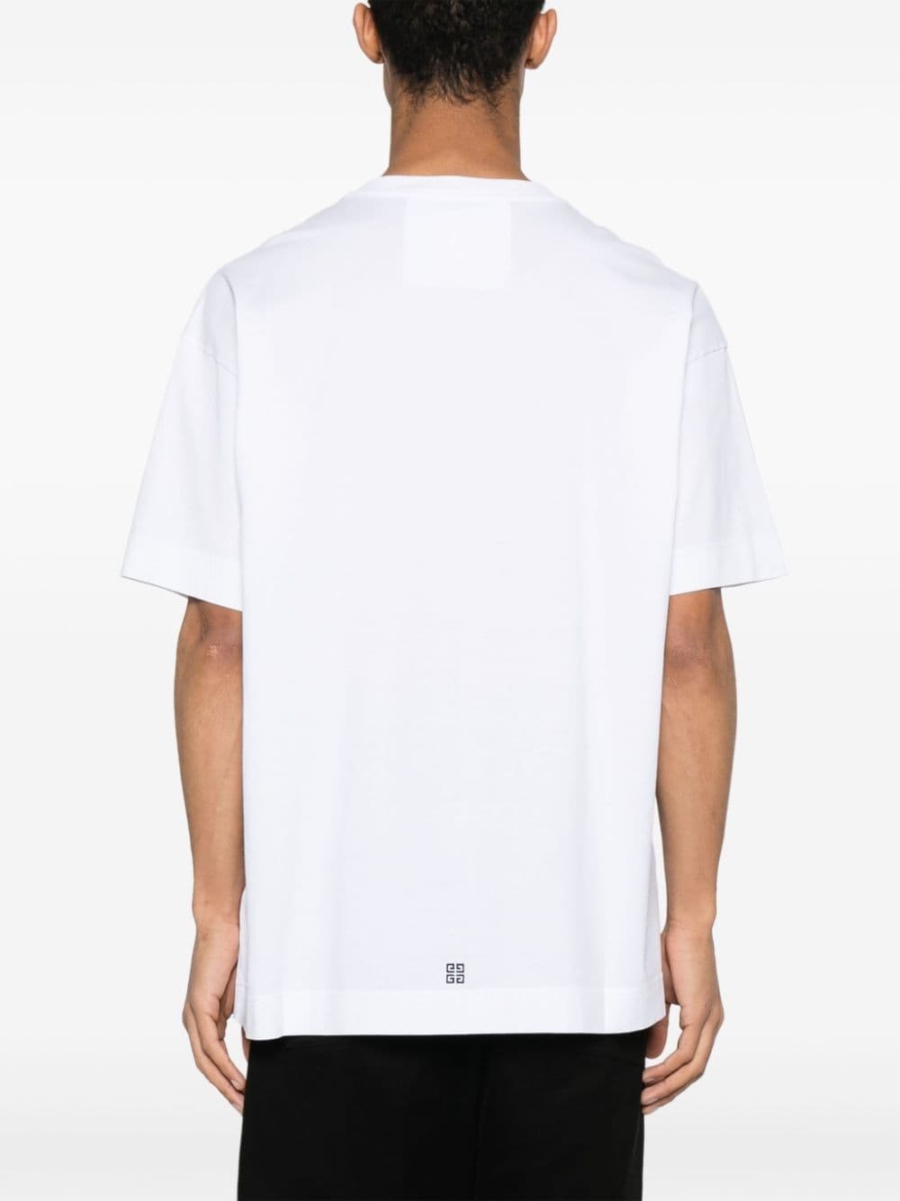 logo-embroidered cotton T-shirt - 4