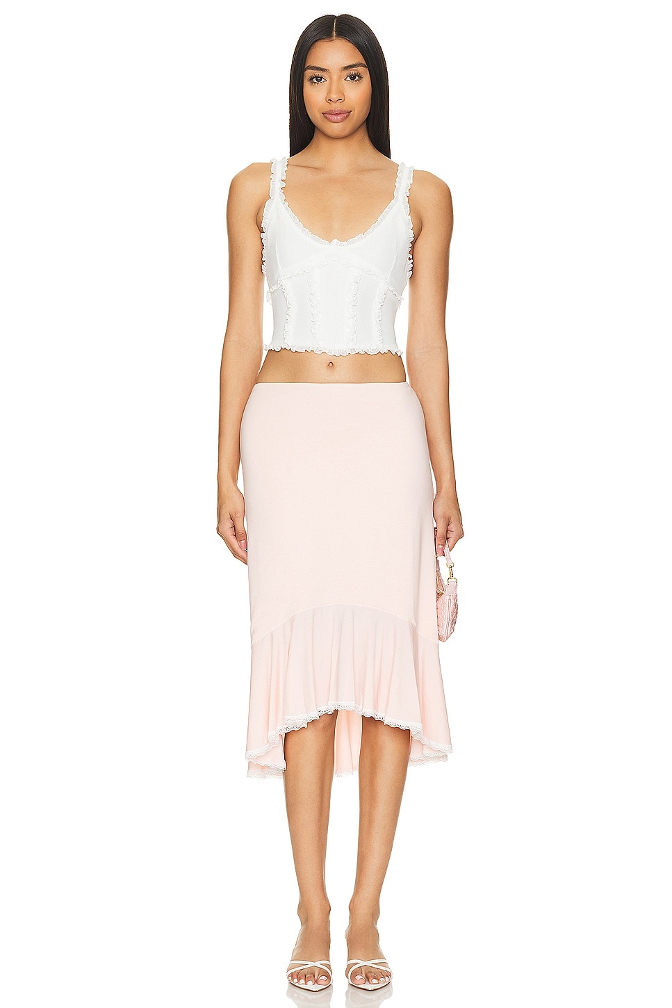 Low Rise Dainty Midi Skirt - 4