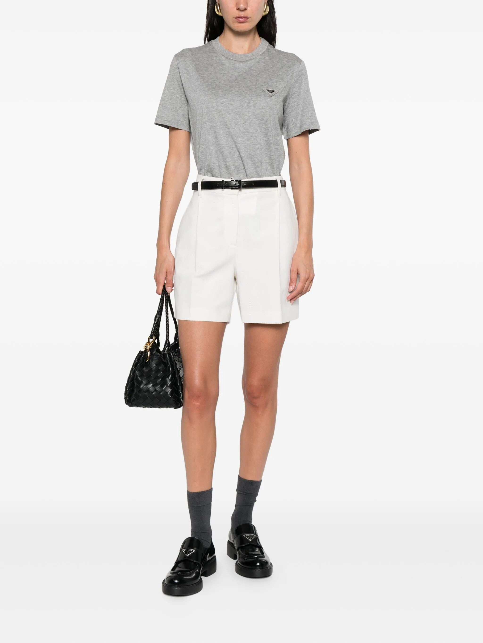 Prada Logo-plaque Cotton T-shirt - 3