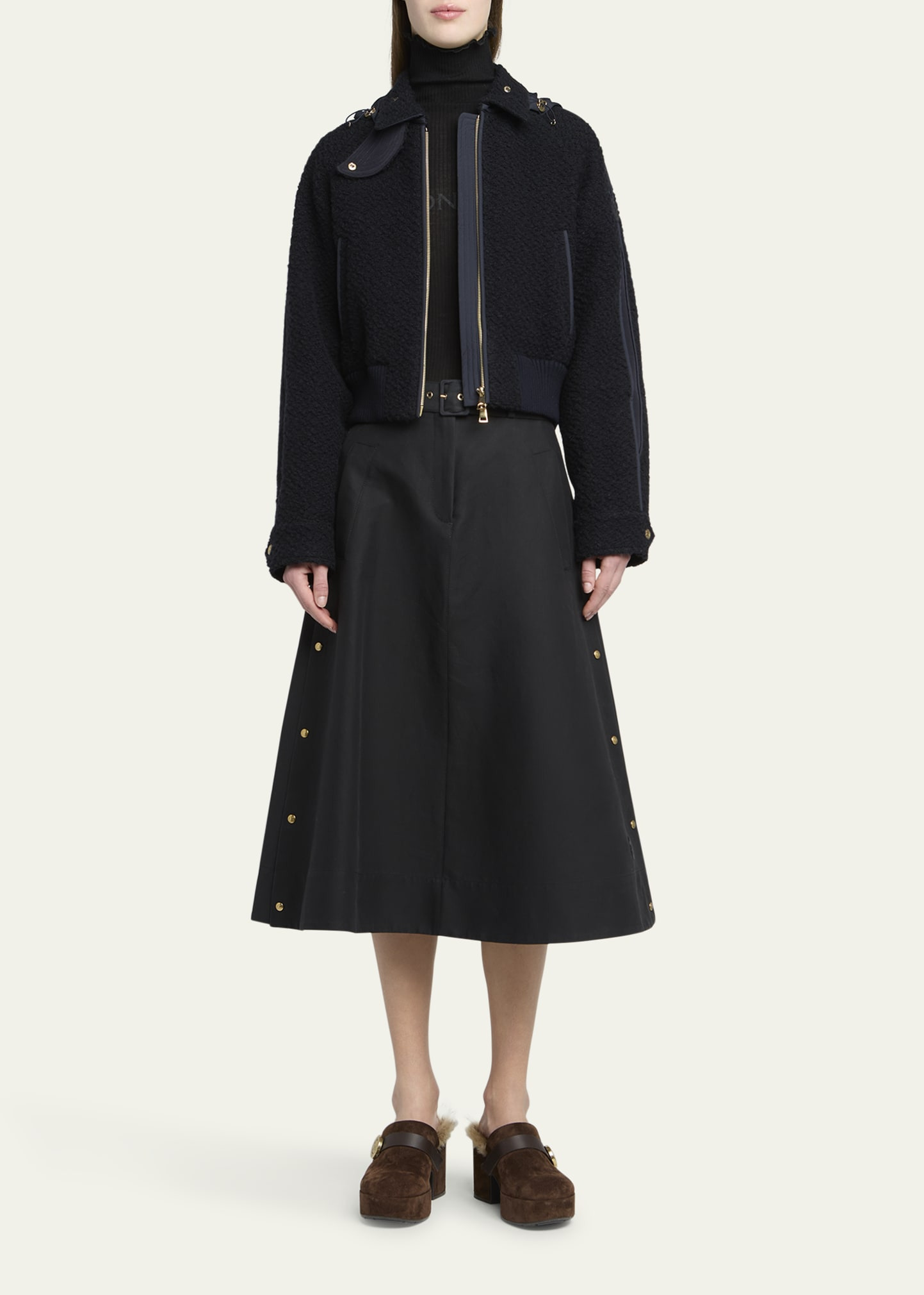 Juvigny Hooded Tweed Bomber Jacket - 2