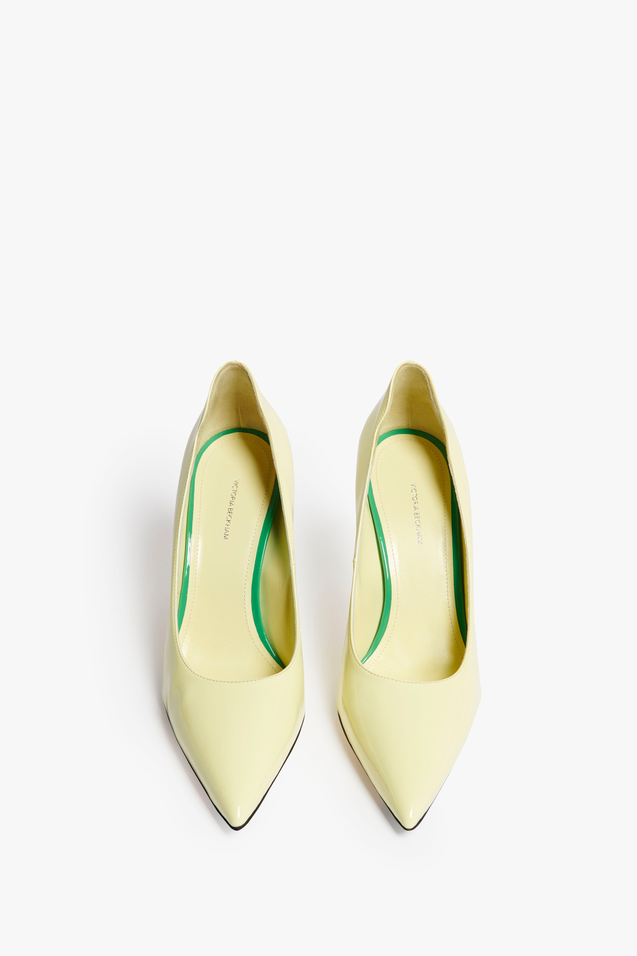 VB 90mm Pump in Pale Lemon - 3