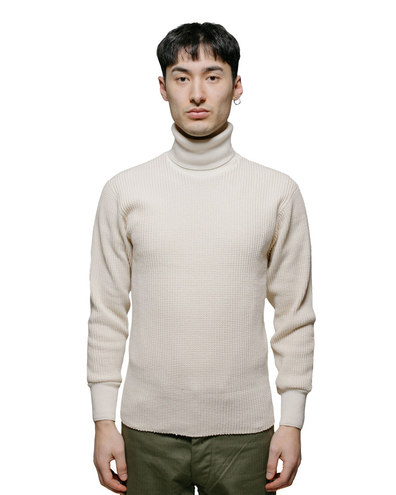The Real McCoys MC23110 High Neck Thermal Shirt Ecru outlook