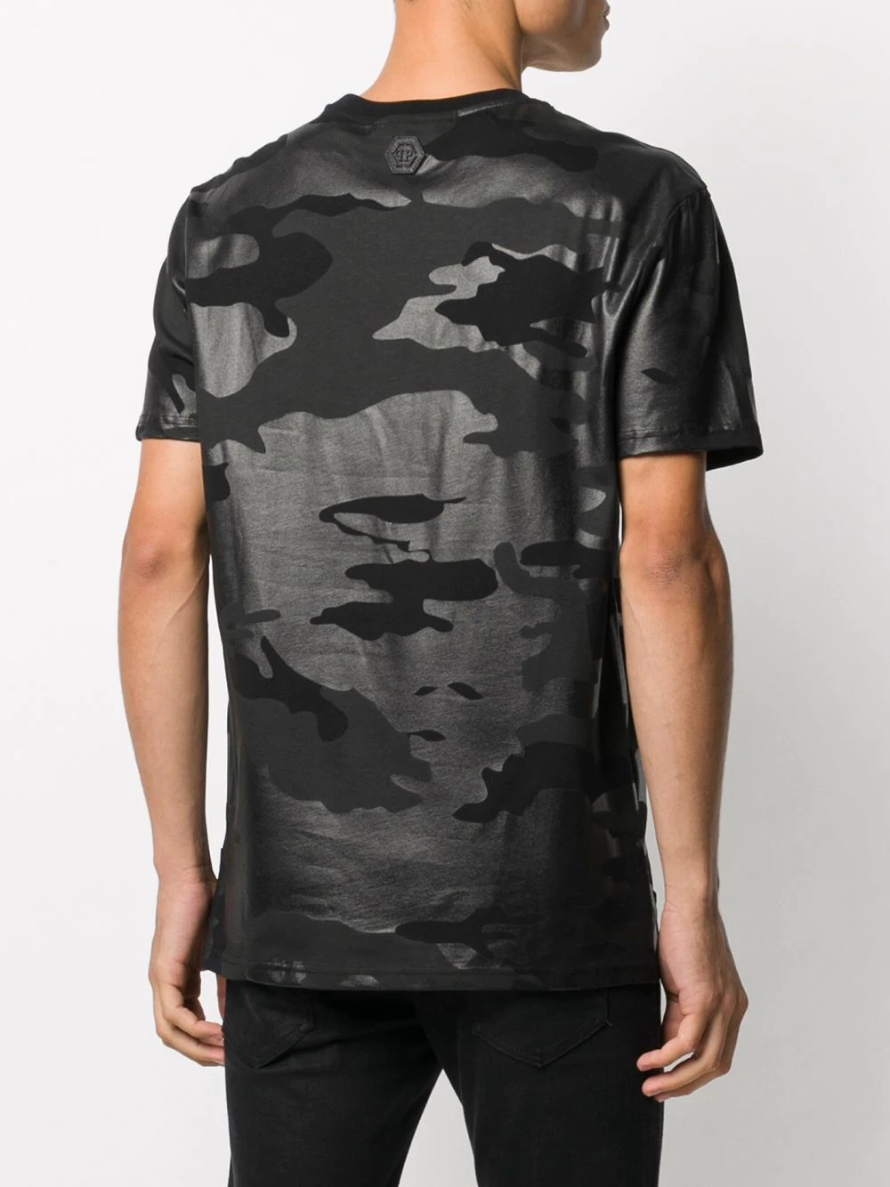 camouflage-print embroidered T-Shirt - 4