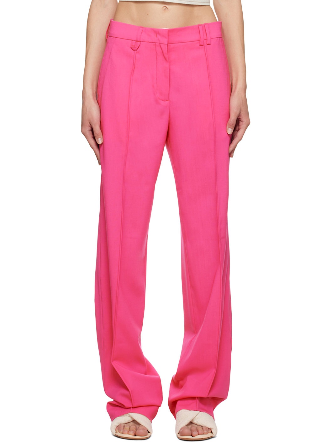 Pink Le Papier 'Le Pantalon Camargue' Trousers - 1