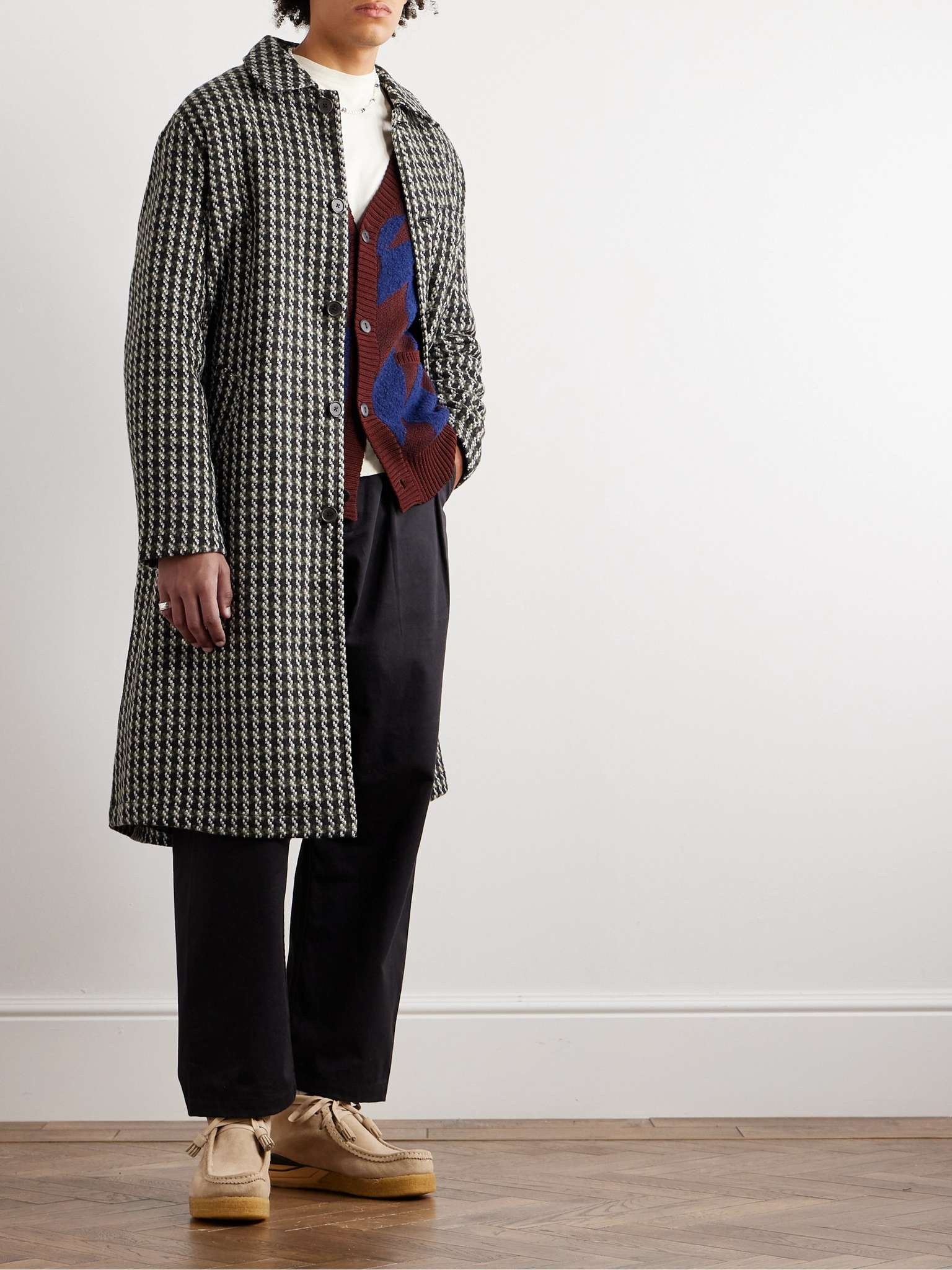 Cortina Houndstooth Wool-Blend Tweed Coat - 2