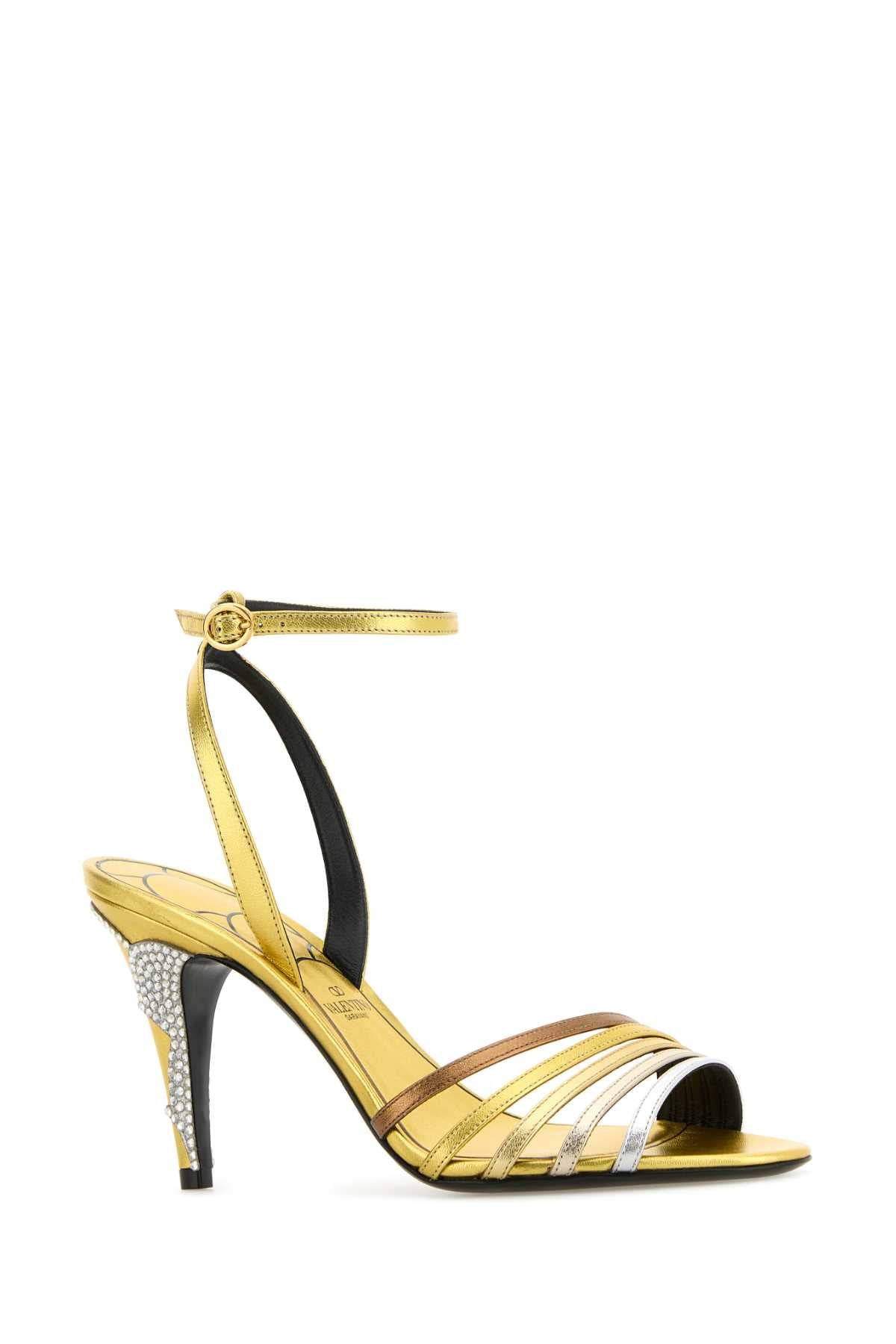 Valentino Garavani Women Multicolor Leather Ladycrush Sandals - 2