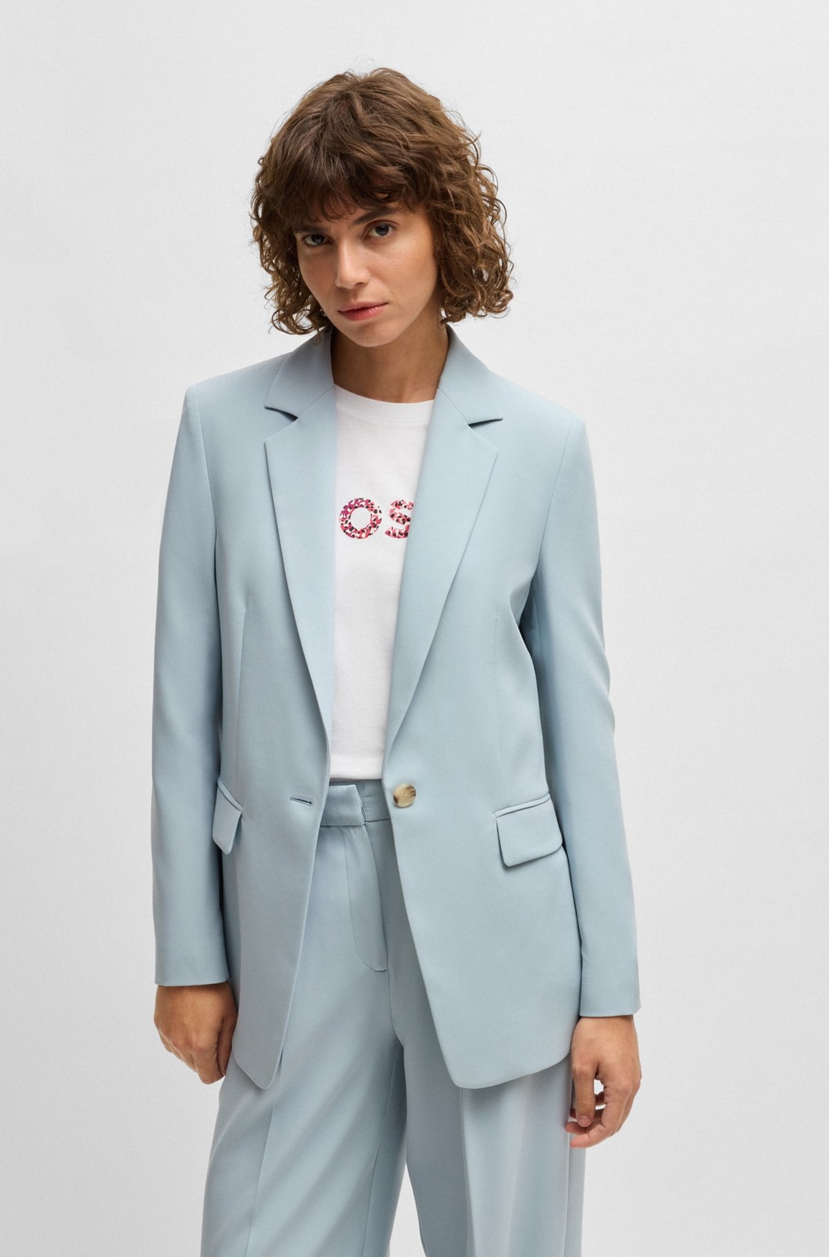 FITTED BLAZER IN STRETCH FABRIC - 2