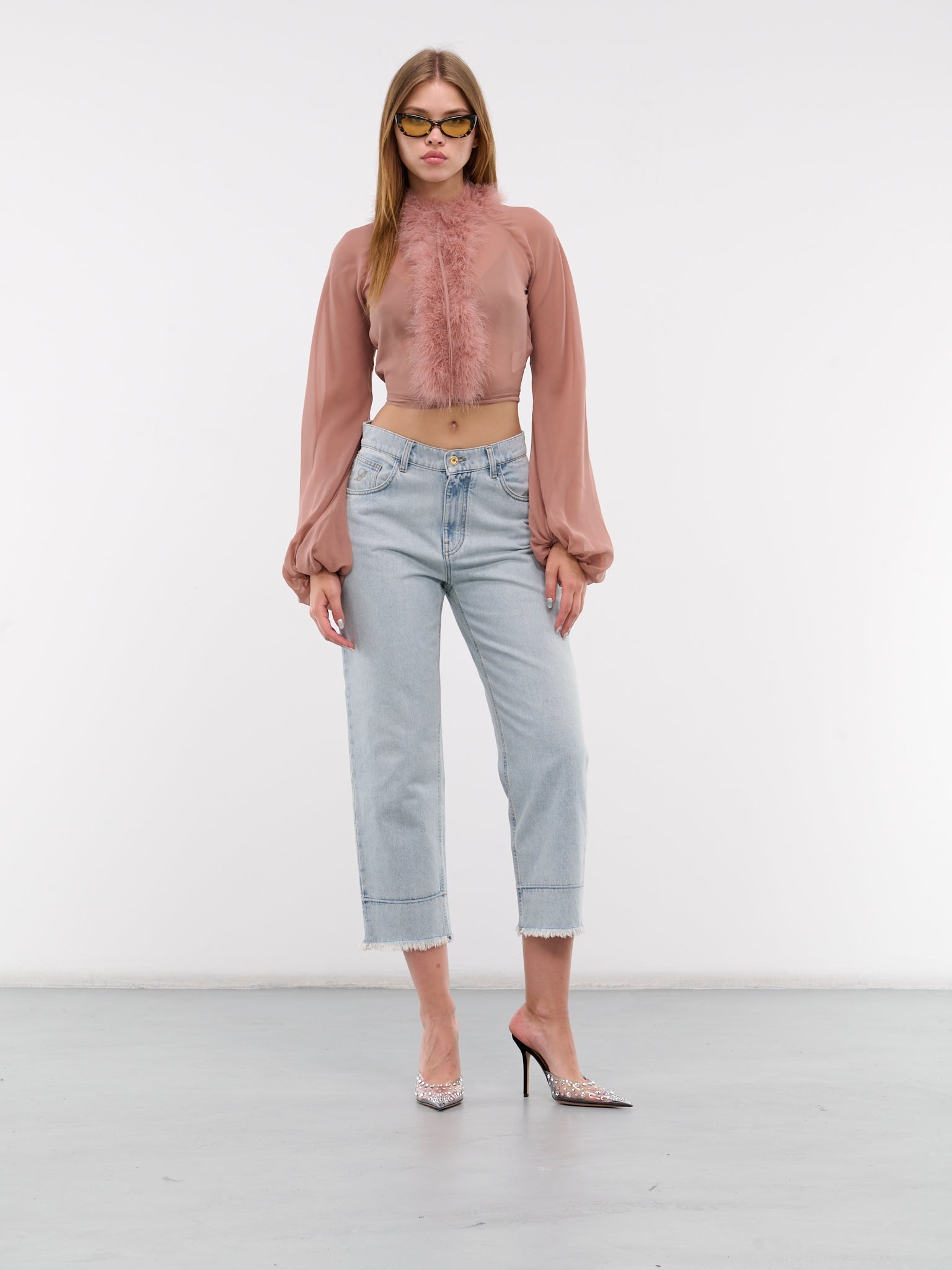 Cropped Denim Jeans - 6