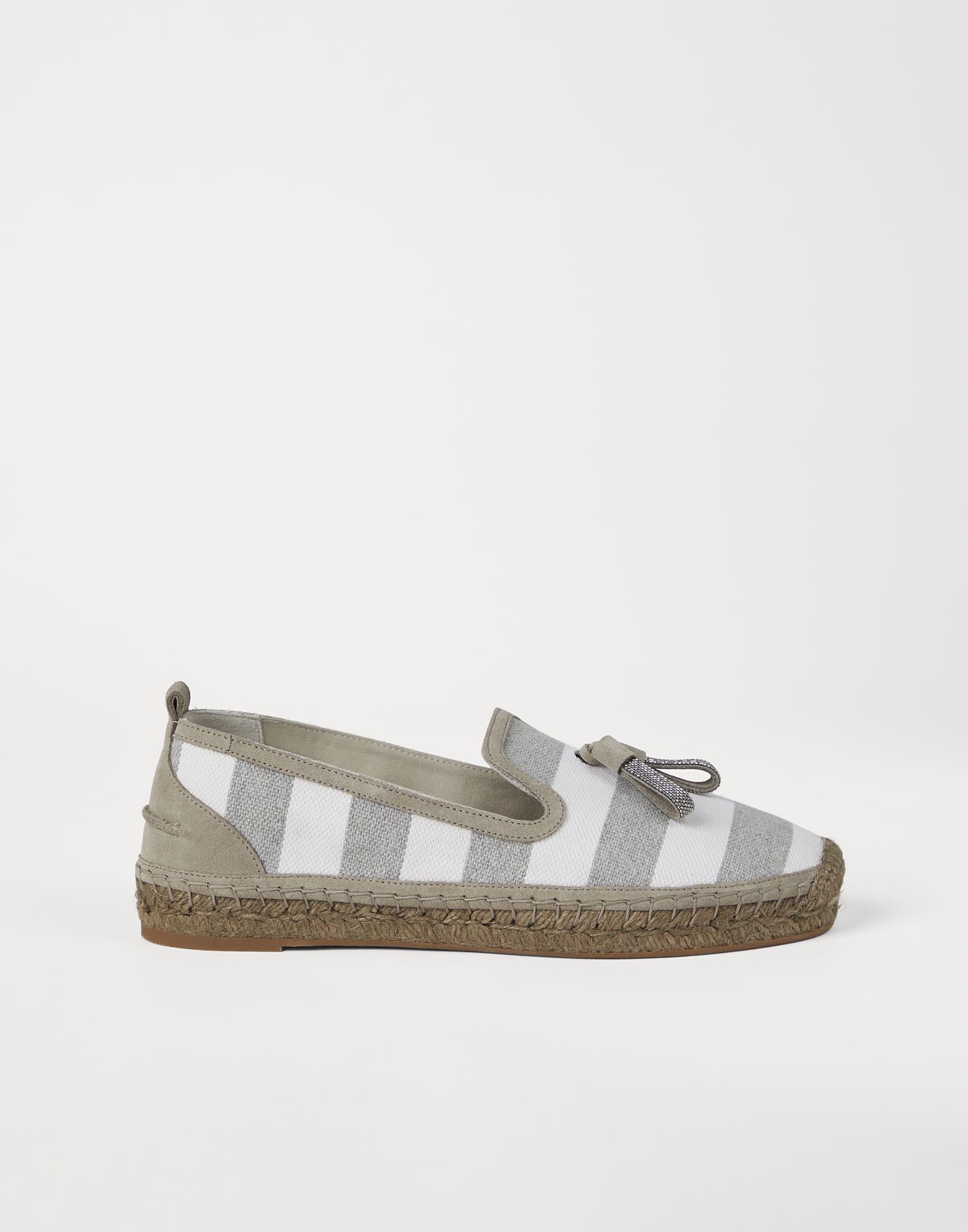 Techno cotton striped canvas espadrilles with shiny tassels - 5