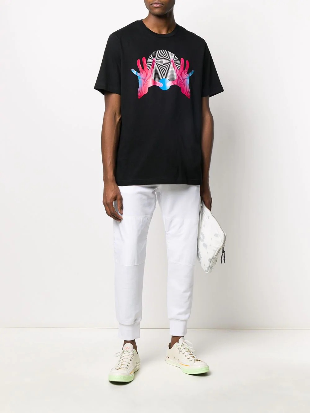 graphic-print crew neck T-shirt  - 2