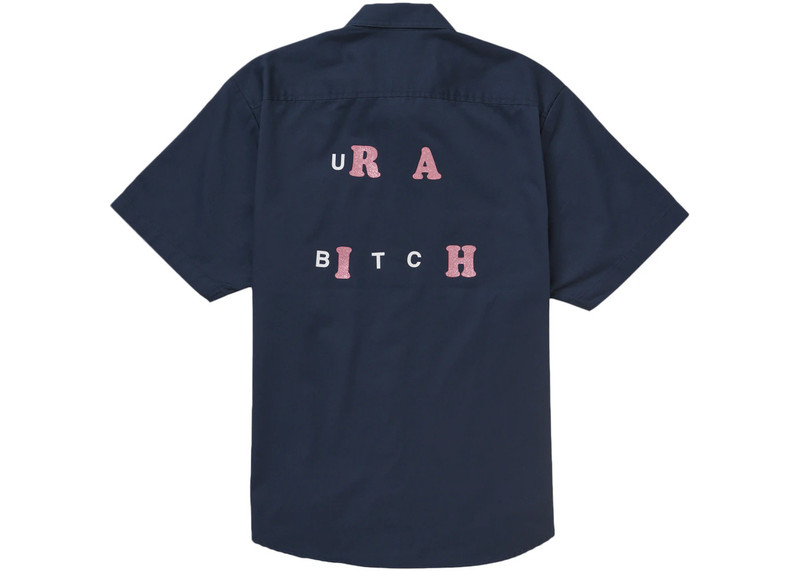 Supreme Supreme Bitch S/S Work Shirt Navy outlook