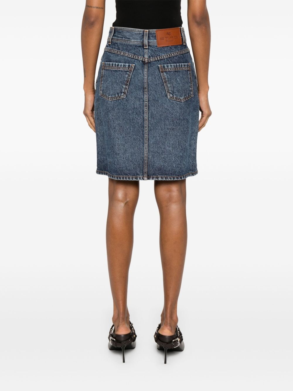 denim midi skirt - 4