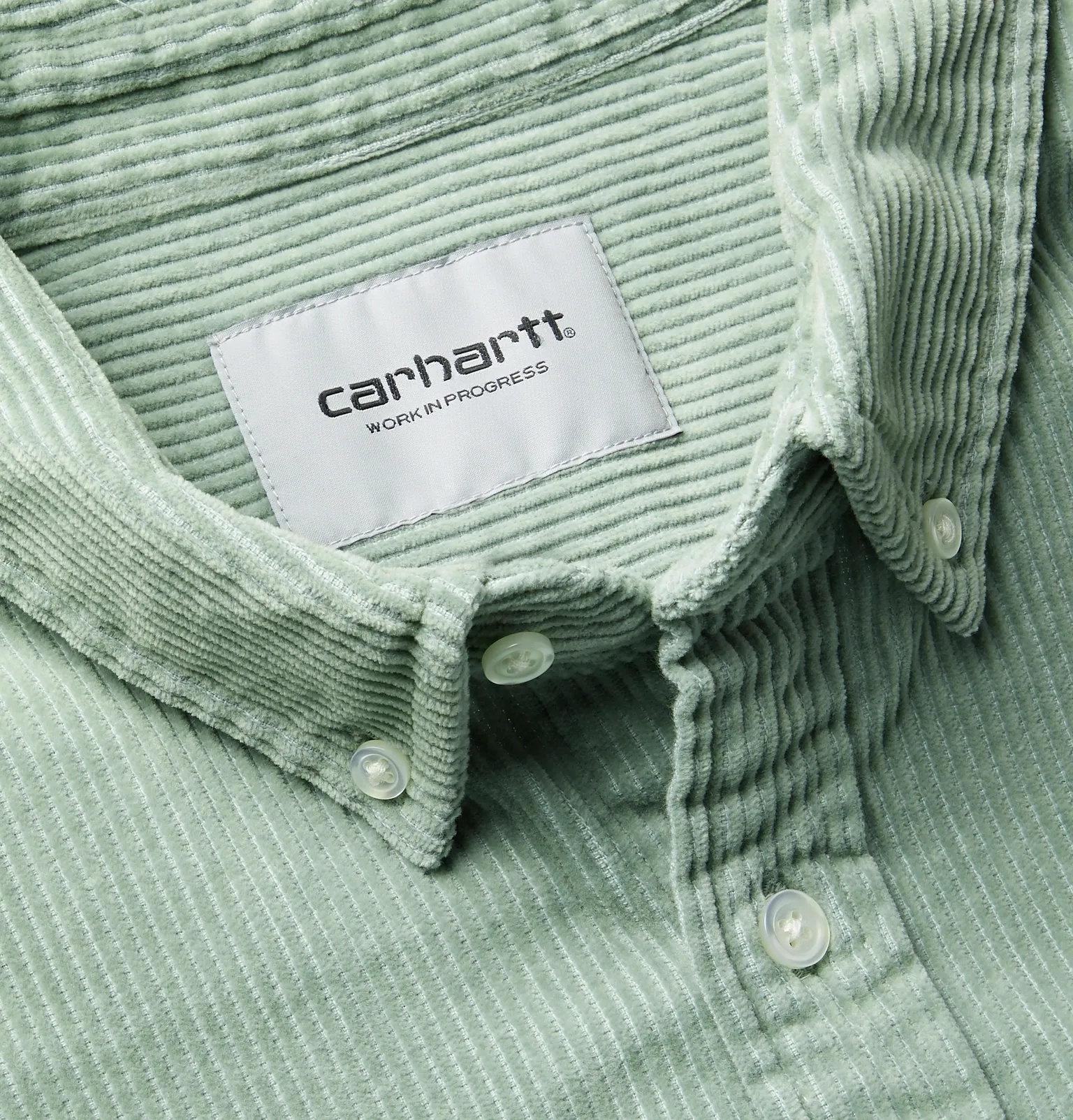 Madison Button-Down Collar Logo-Embroidered Cotton-Corduroy Shirt - 5