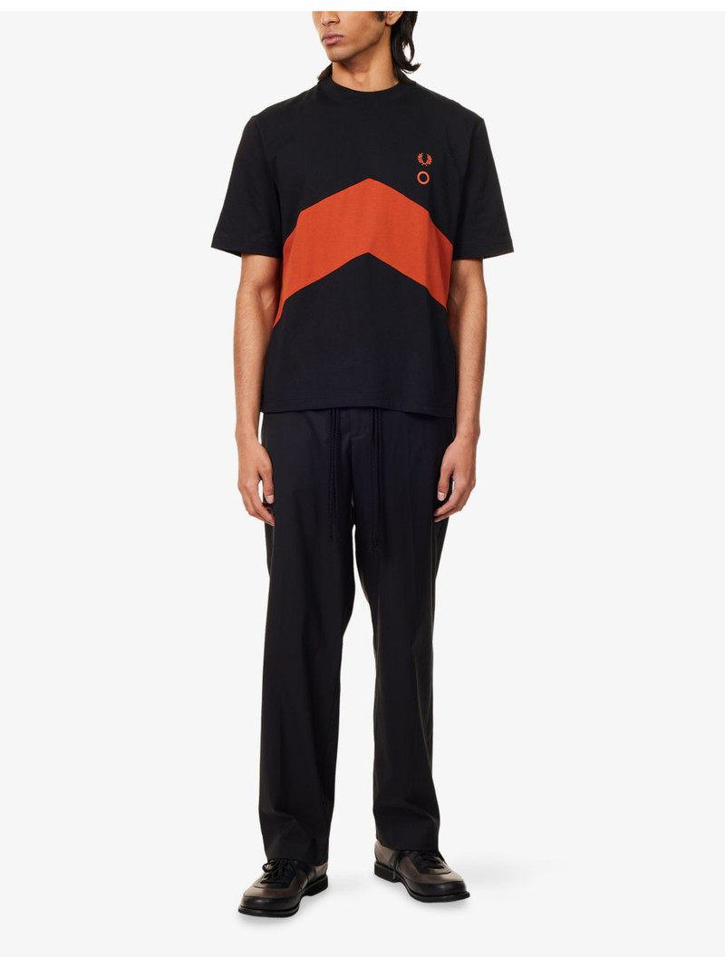 Fred Perry Fred Perry x Craig Green Contrast-Panel Short-Sleeves Cotton-Jersey T-Shirt outlook