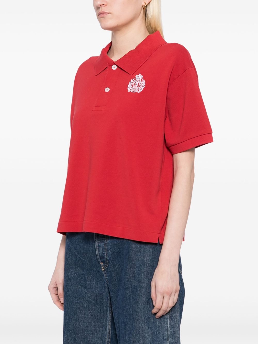 H&W crest pique polo top - 3