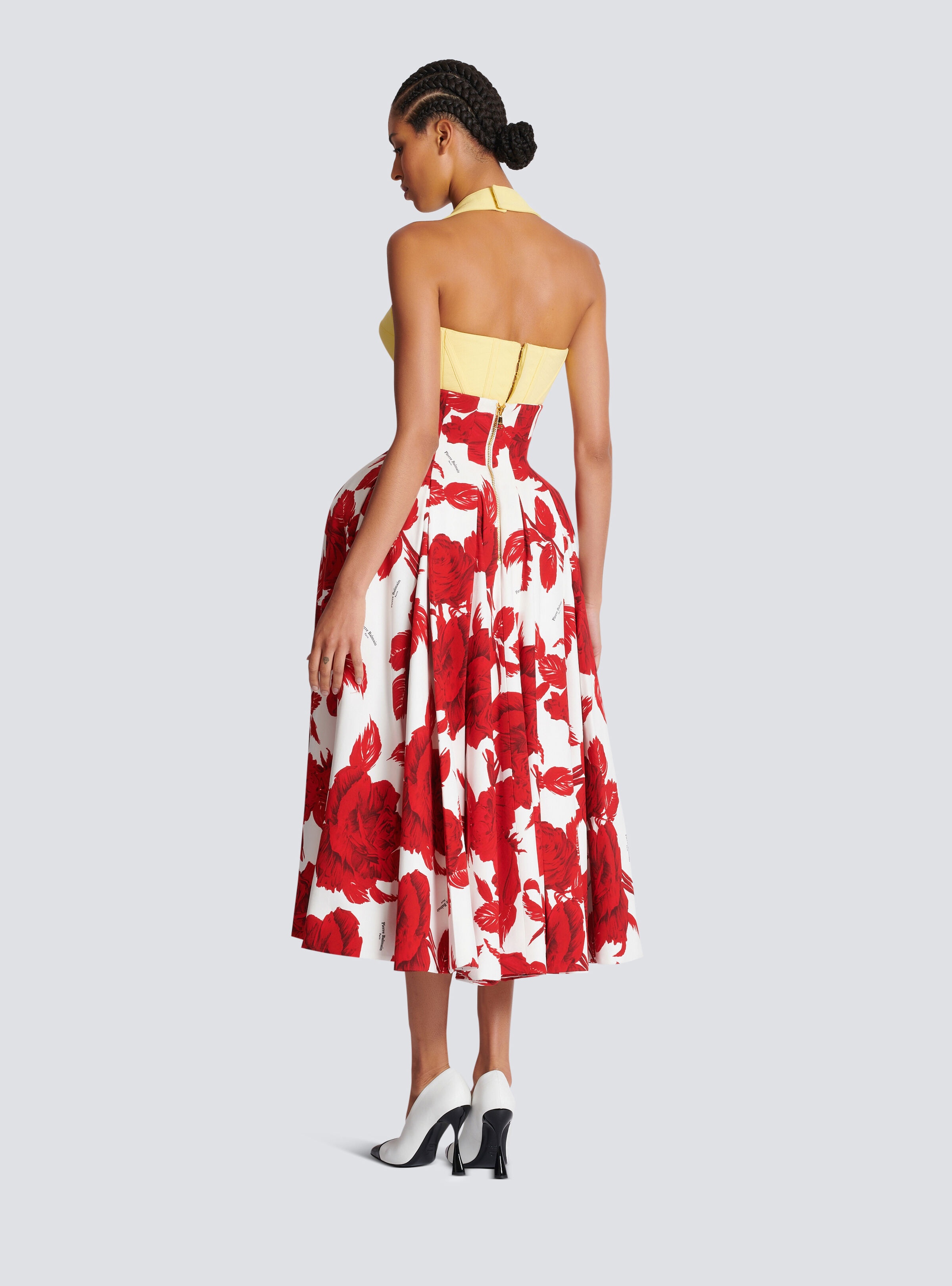 Long pleated crepe tulip skirt - 4