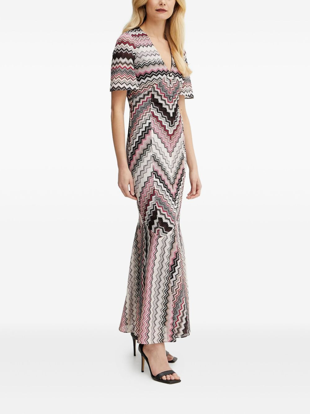 zigzag-knit fishtail dress - 2