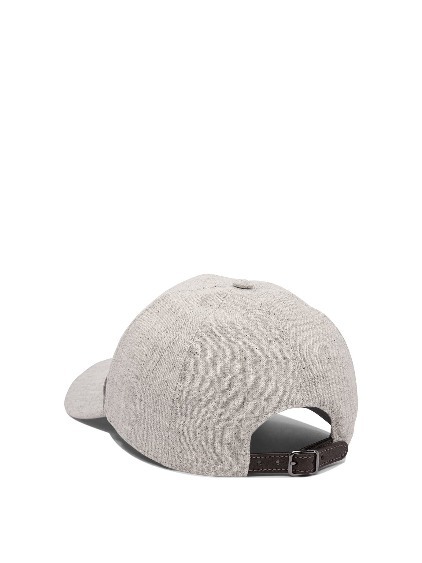 Brunello Cucinelli Women Linen Baseball Hat With Shiny Band - 3