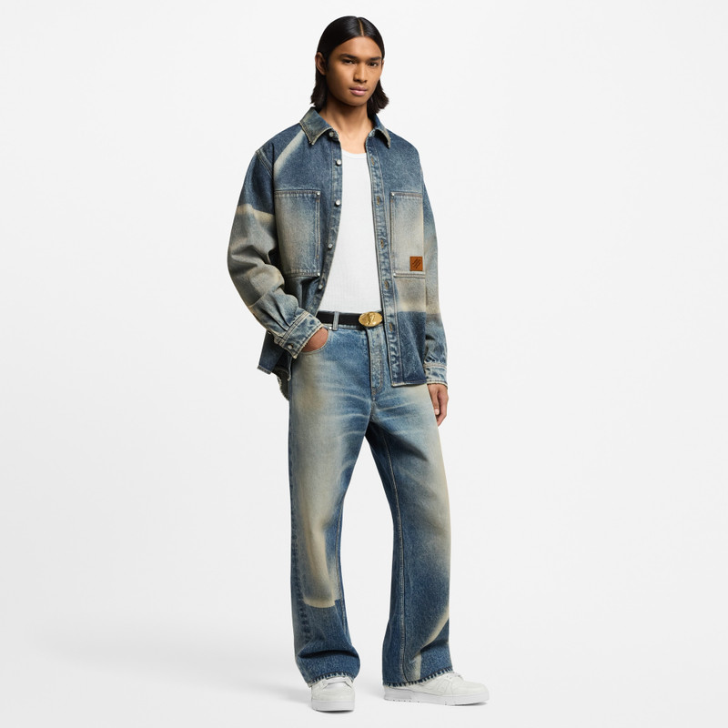Louis Vuitton Sunfaded Effect Denim Long-Sleeved Shirt outlook