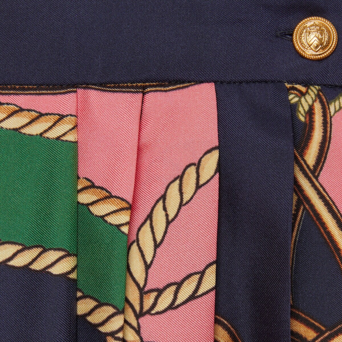 Silk skirt with torchon print - 4