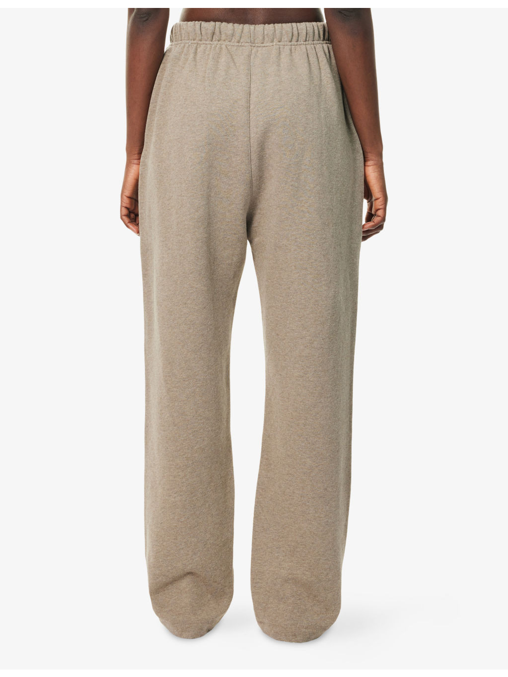 Embossed-Branding Wide-Leg Cotton-Blend Jogging Bottoms - 4