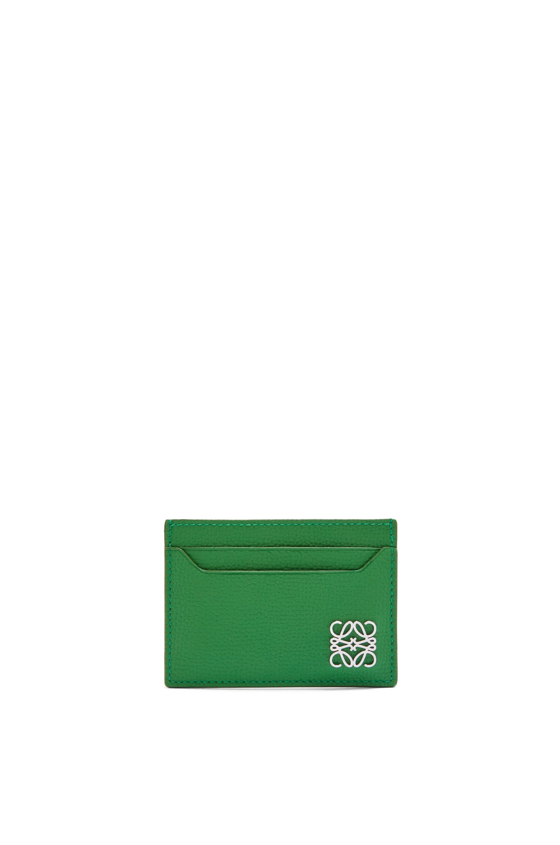 Anagram plain cardholder in pebble grained calfskin - 1