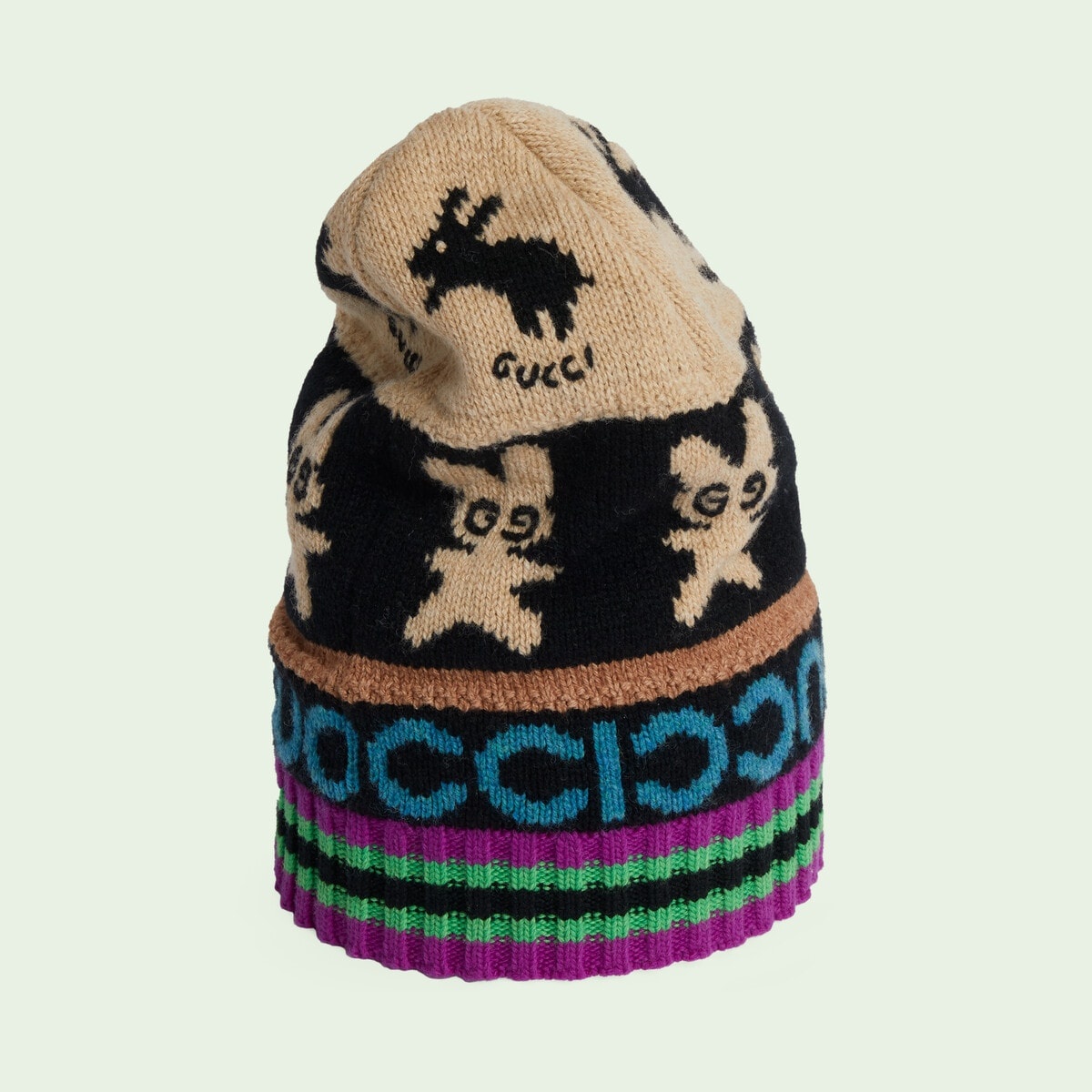Gucci bunny knit wool hat - 5