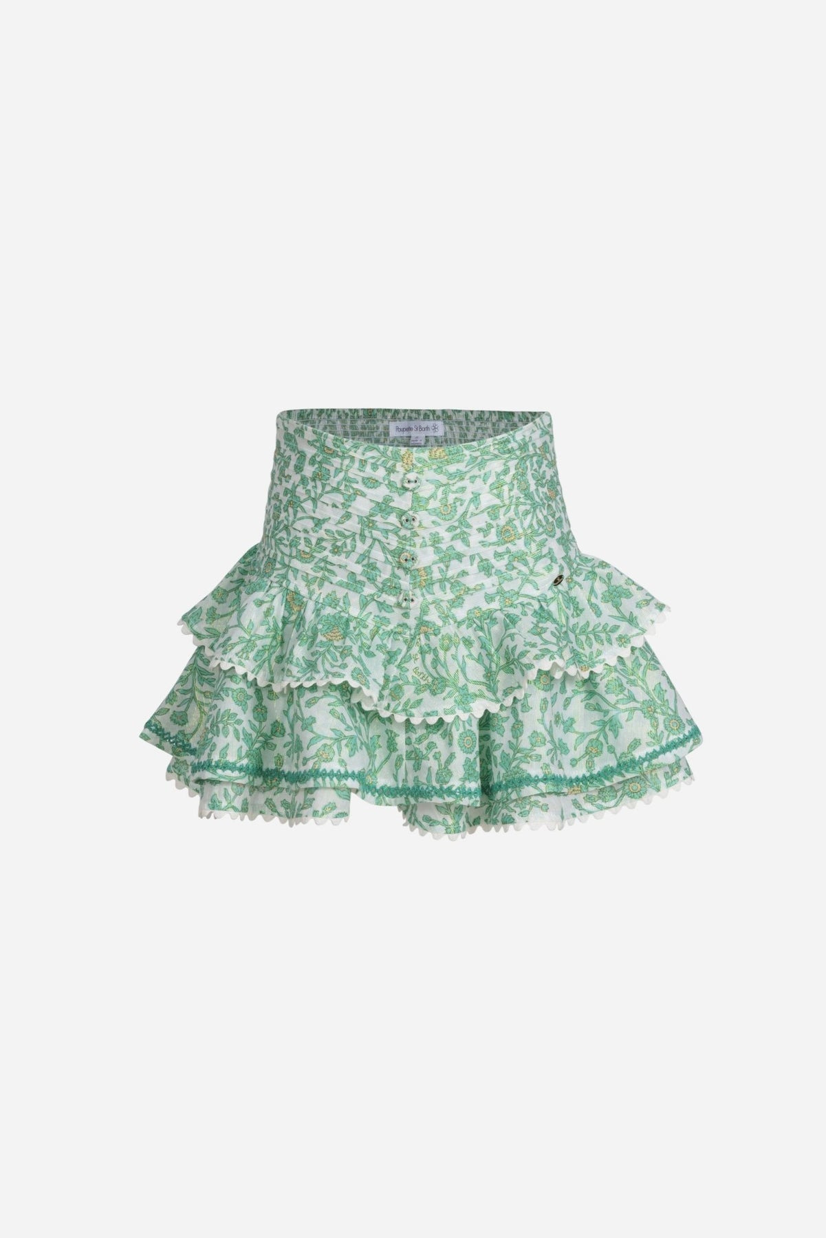 Mini Skirt Alizee for girls - Green Lazuli - 1