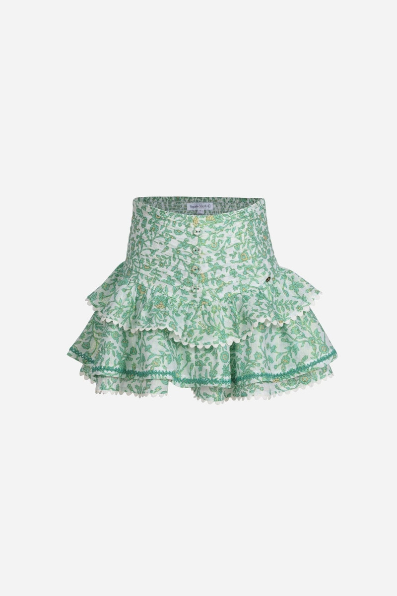 Mini Skirt Alizee for girls - Green Lazuli 1