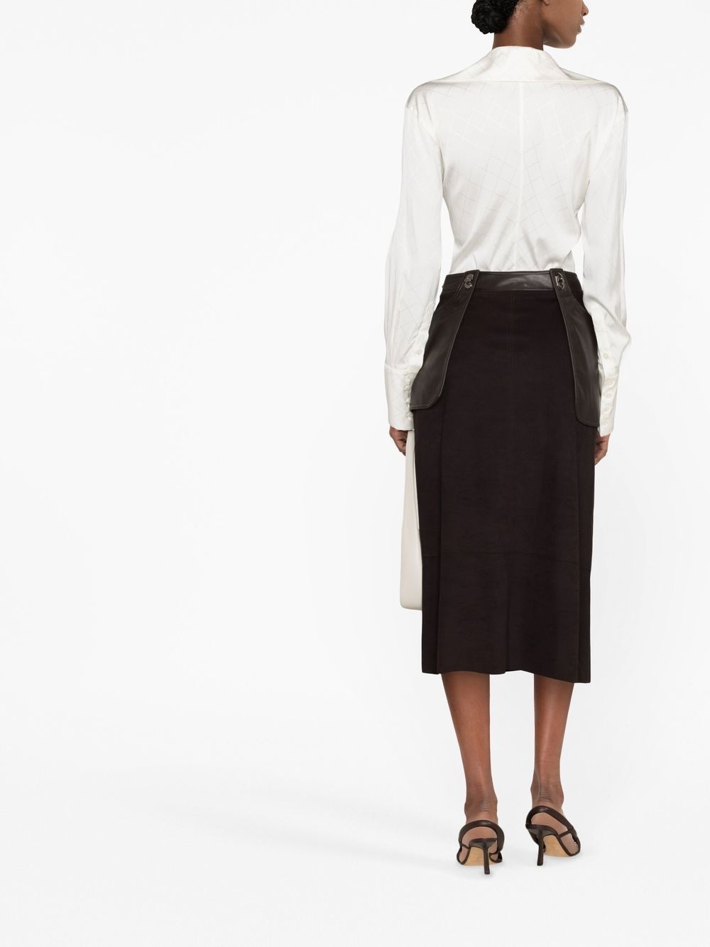 high-waisted A-line skirt - 4