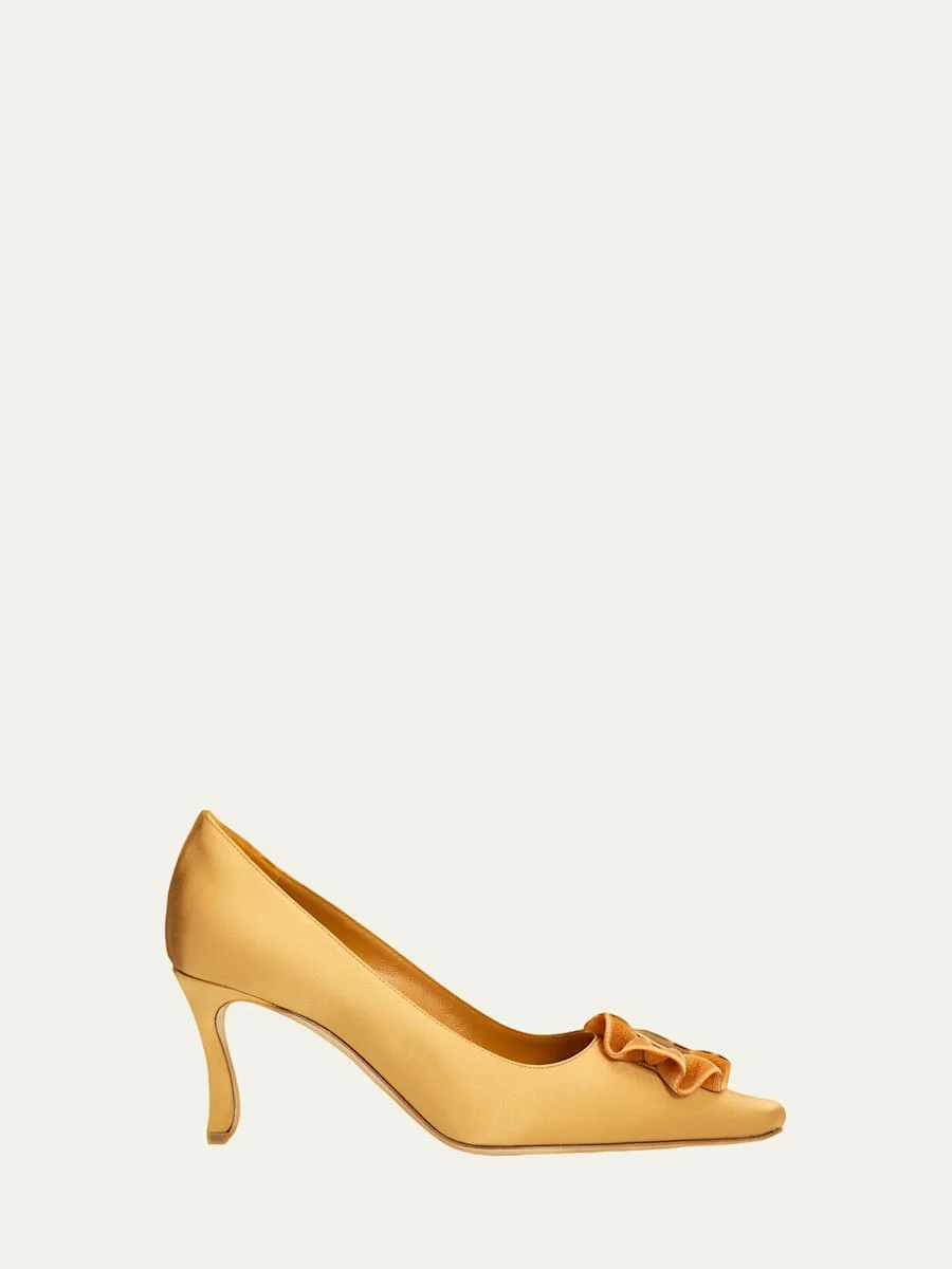 60mm Fortan Satin Pumps - 1