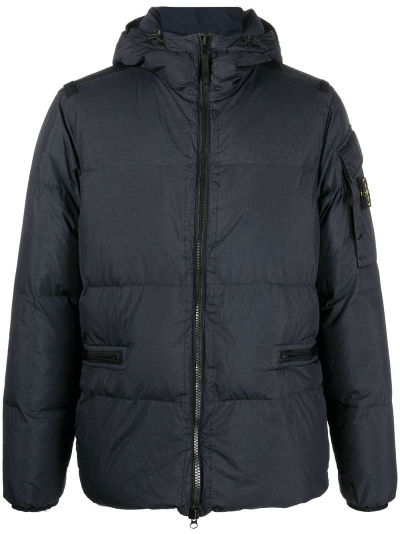 Compass-patch padded jacket - 1