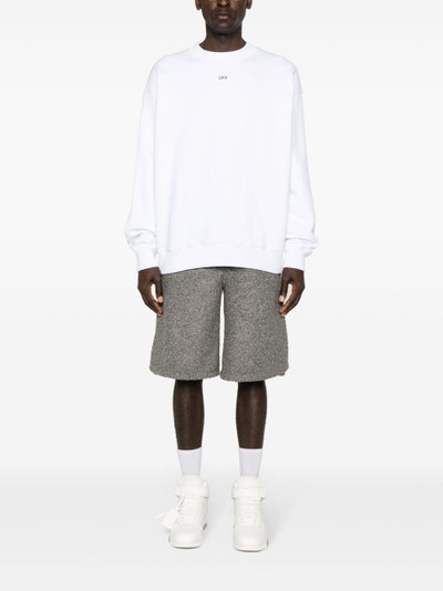 Off-White embroidered-logo cotton sweatshirt outlook