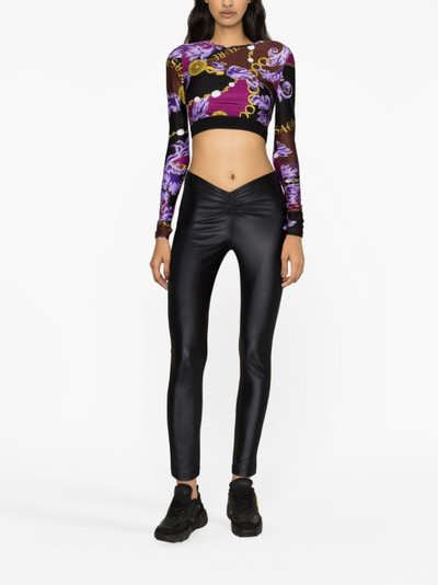 VERSACE JEANS COUTURE ruched coated leggings outlook