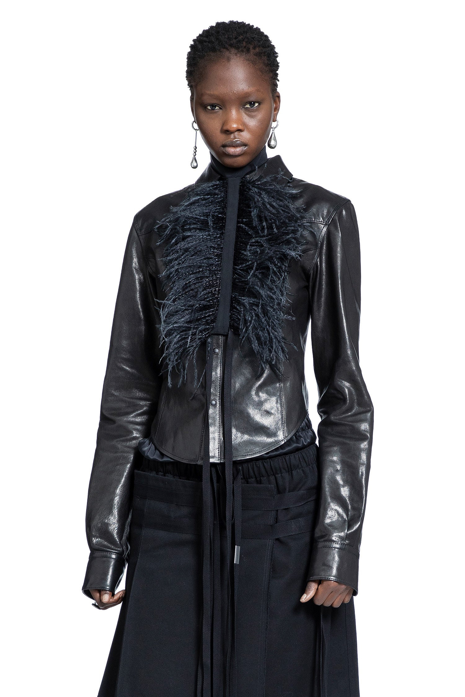 Drika Western Shirt In Leather - 5