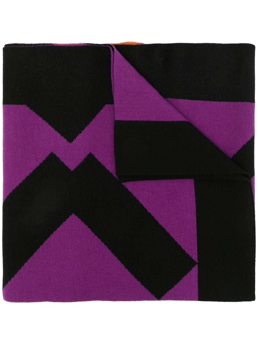 logo-pattern scarf - 1