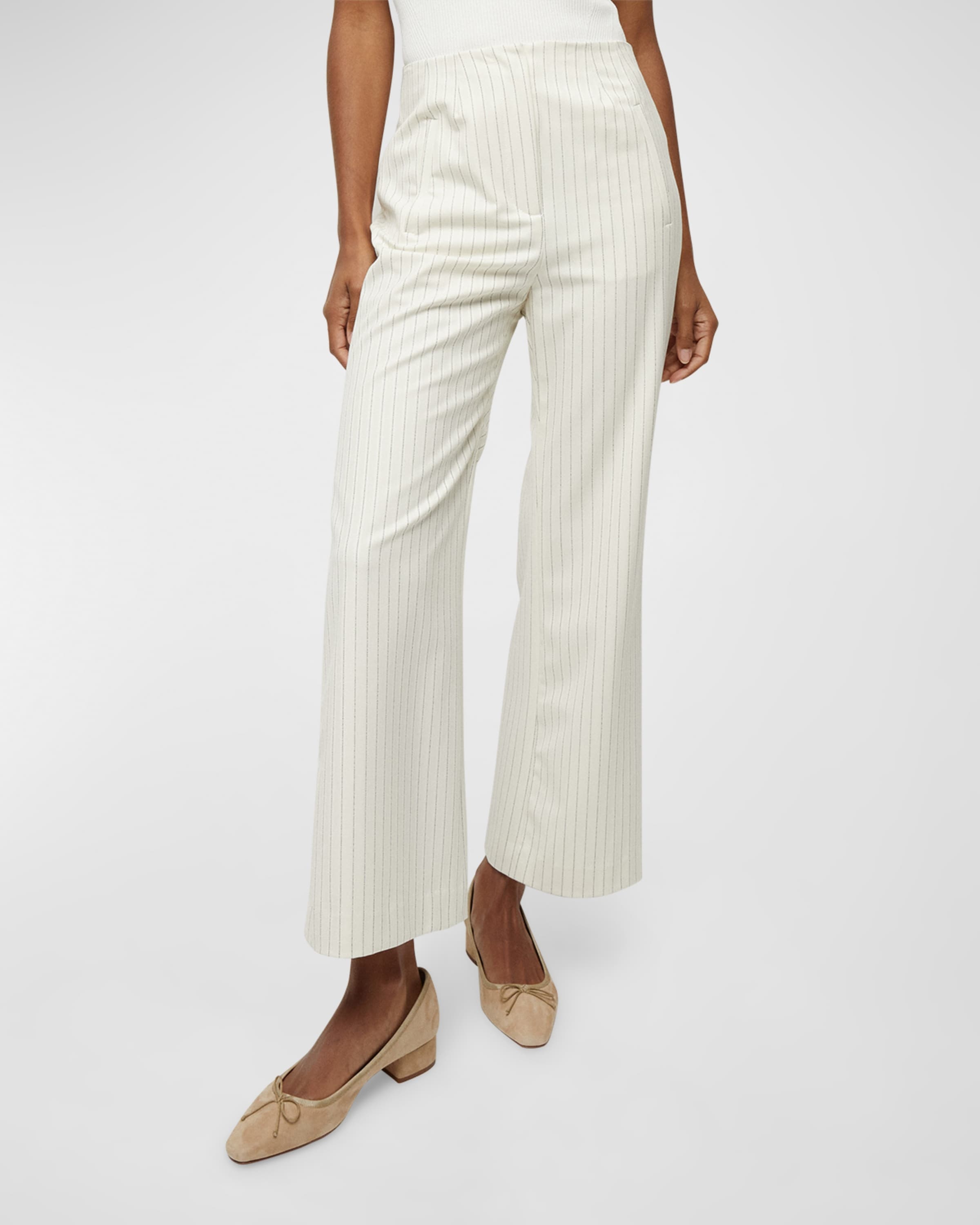 Dova Cropped Pinstripe Pants - 2